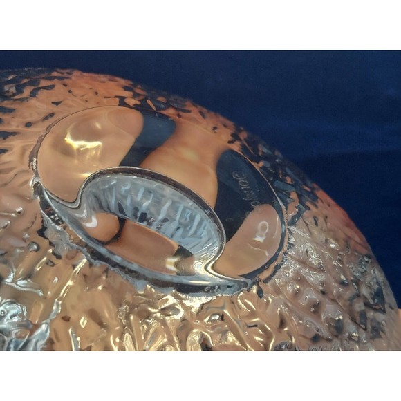 Orrefors Sweden Steel Discus Votive Candle Holder Lars Hellsten 5" Clear Crystal - Picture 2 of 5